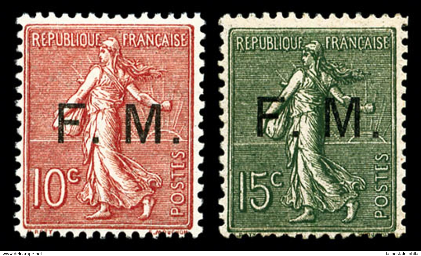 ** N°3/4, Semeuses: 15c Vert Et 10c Rose Surchargées, TB  Qualité: **  Cote: 310 Euros - Military Postage Stamps