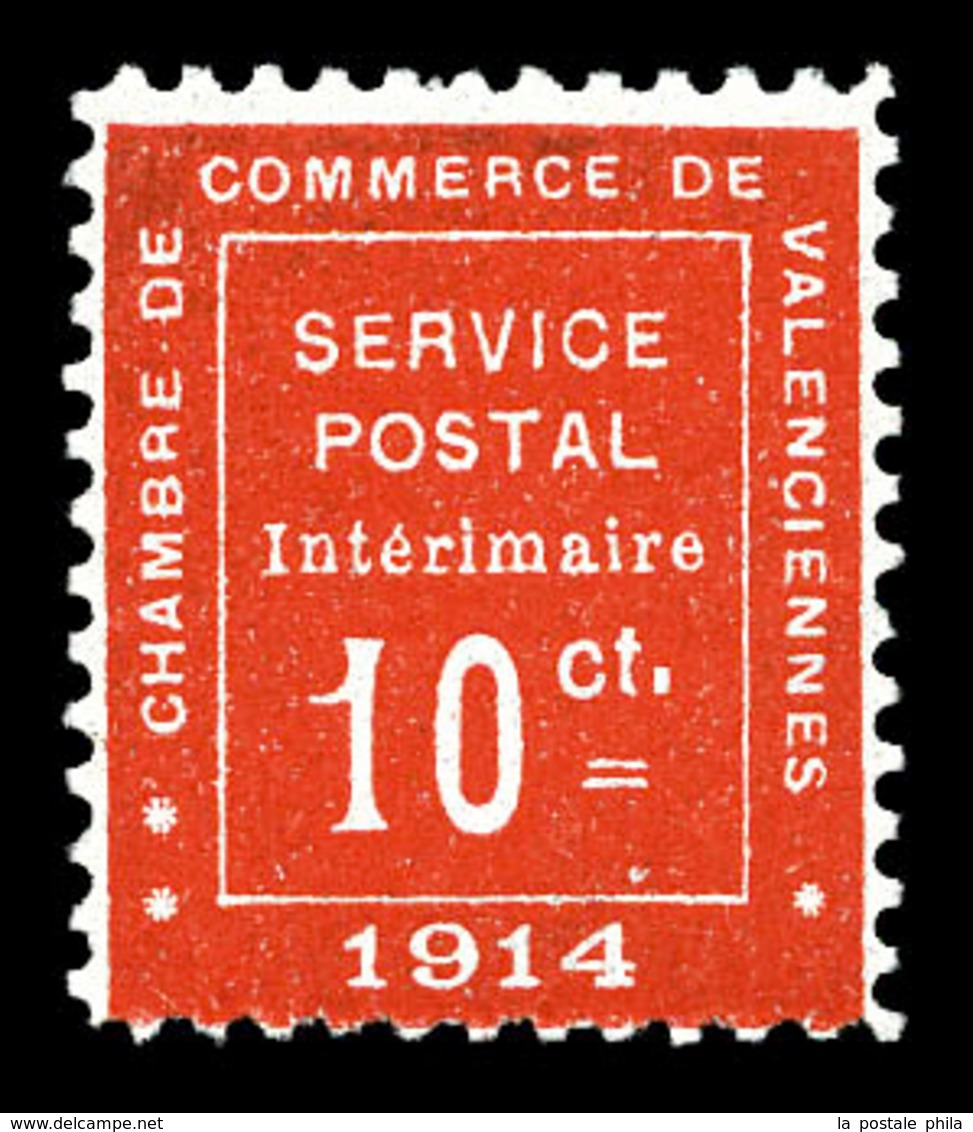 ** N°1, Valencienne, 10c Rouge, TTB (signé Brun/certificat)  Qualité: **  Cote: 1100 Euros - War Stamps