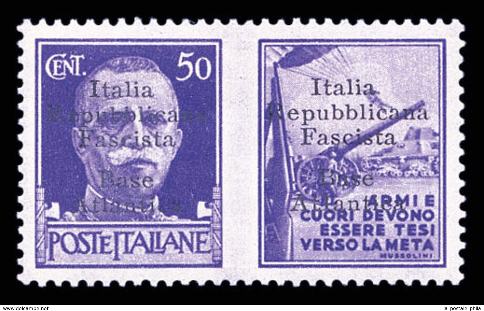 ** N°11A, (N° Maury), Timbre De Propagande 50c Violet Avec Vignette 'Artillerie'. SUPERBE. R.R.R (signé Scheller/Diena/c - War Stamps