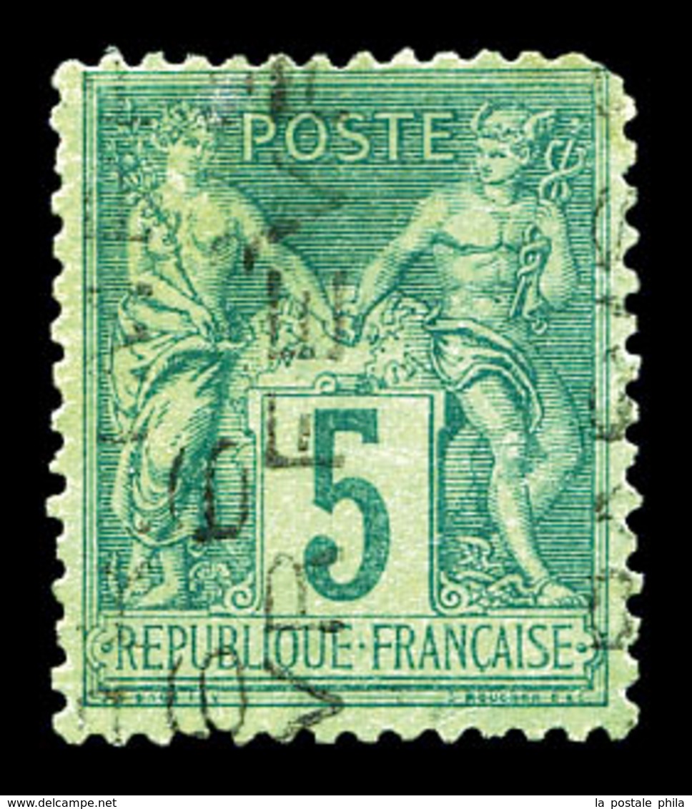 (*) N°3, 5c Vert Foncé Surchargé 4 Lignes Du 6 Fevrier 1893, Pd, TB D'aspect. R.R.R. (certificat)  Qualité: (*) - 1893-1947