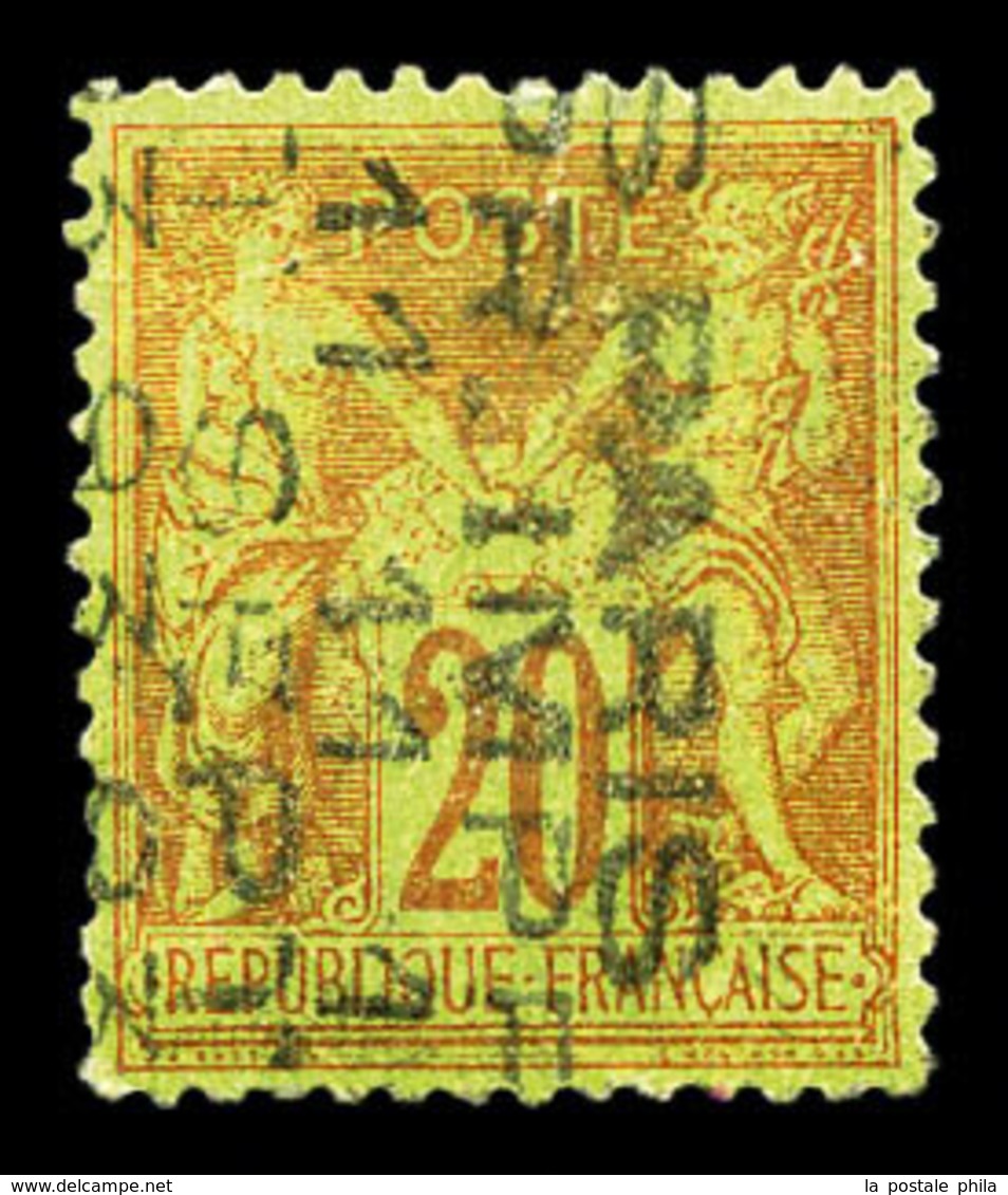 (*) N°18, 20c Brique Sur Vert Surcharge Verticale 5 Lignes Du 11 SEPTEMBRE, TB. R. (signé Brun/certificat)  Qualité: (*) - 1893-1947