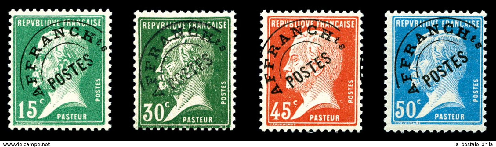 ** N°65/68, Série Pasteur, Les Quatre Valeurs TB  Qualité: **  Cote: 455 Euros - 1893-1947