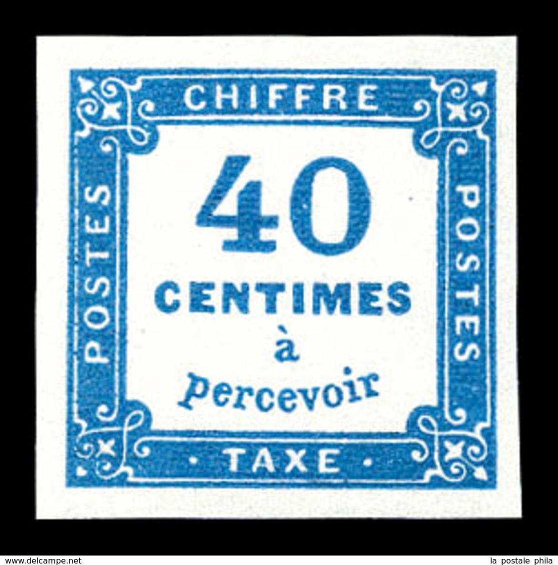 ** N°7, 40c Bleu, Fraîcheur Postale. SUP (certificat)  Qualité: ** - 1859-1959 Afgestempeld