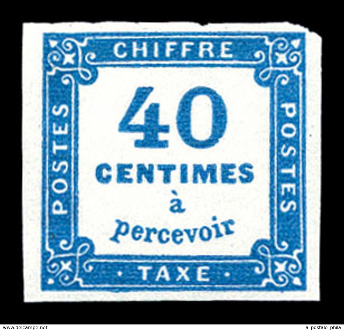 * N°7, 40c Bleu, Frais. TTB (certificat)  Qualité: *  Cote: 600 Euros - 1859-1959 Afgestempeld