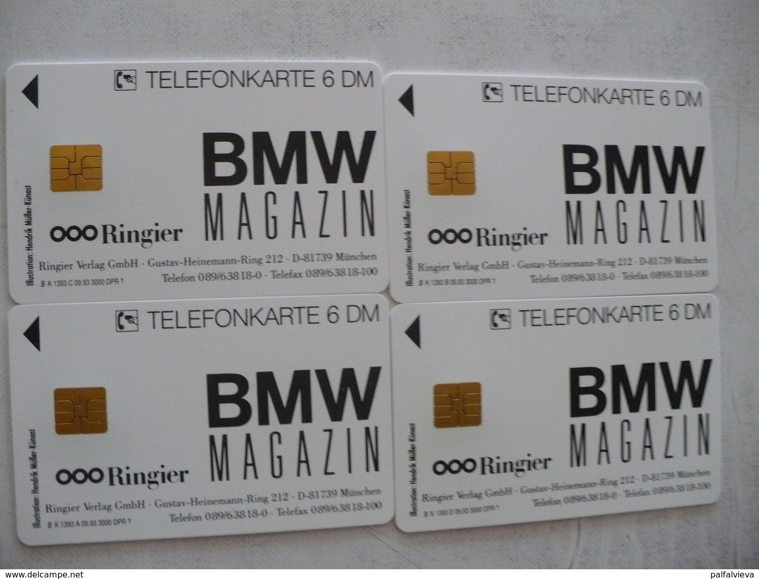 Phonecard Germany K 1393 A-D BMW Magazin Car Set 3000 Ex. - K-Serie : Serie Clienti