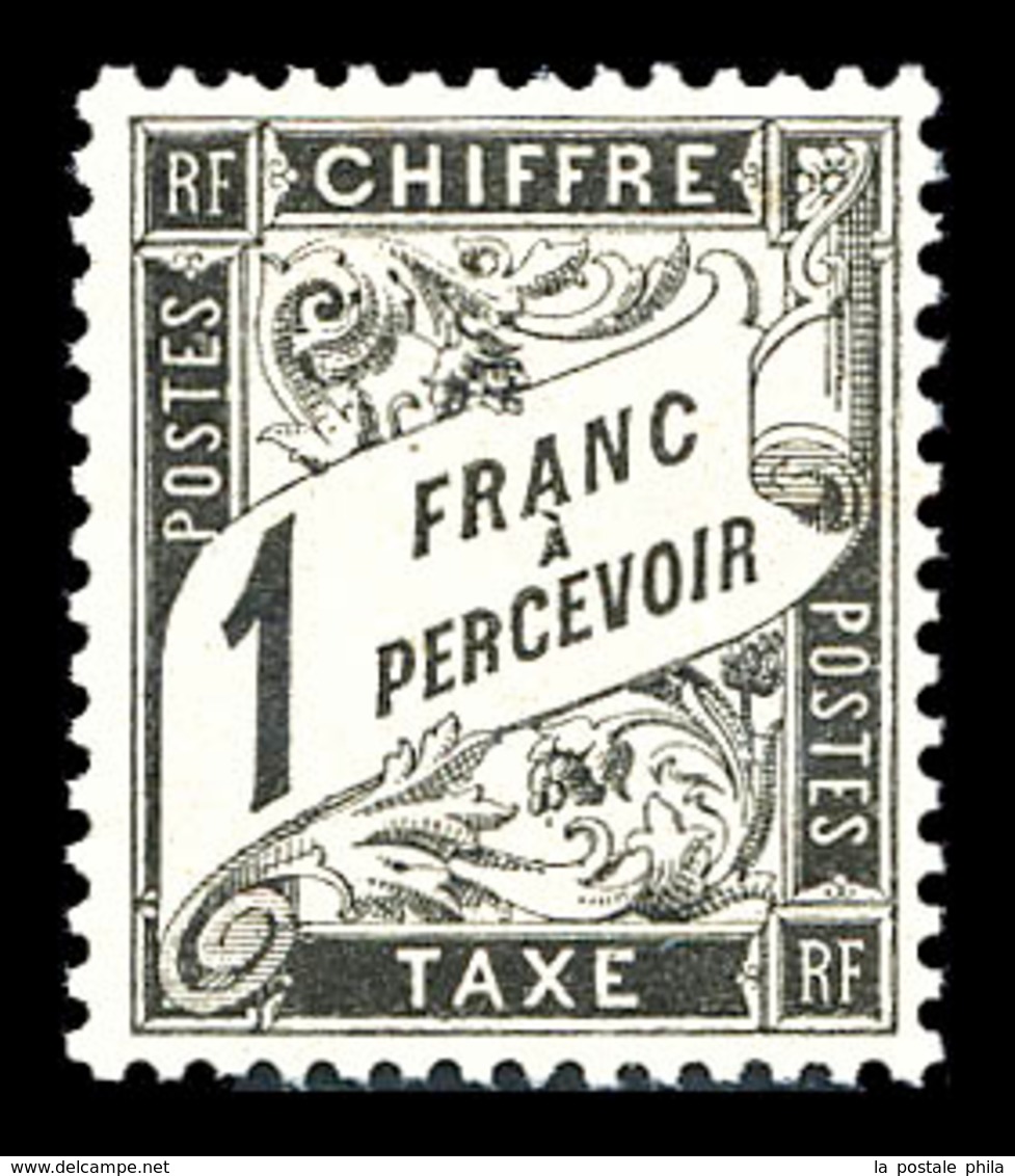 ** N°22, 1F Noir, Fraîcheur Postale. SUP (signé Calves/certificat)  Qualité: ** - 1859-1959 Afgestempeld