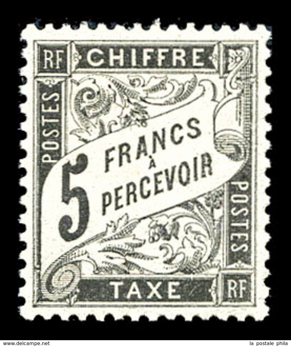 * N°24, 5F Noir. Centrage Parfait. SUPERBE. R.R. (signé Calves/certificat)  Qualité: * - 1859-1959 Used