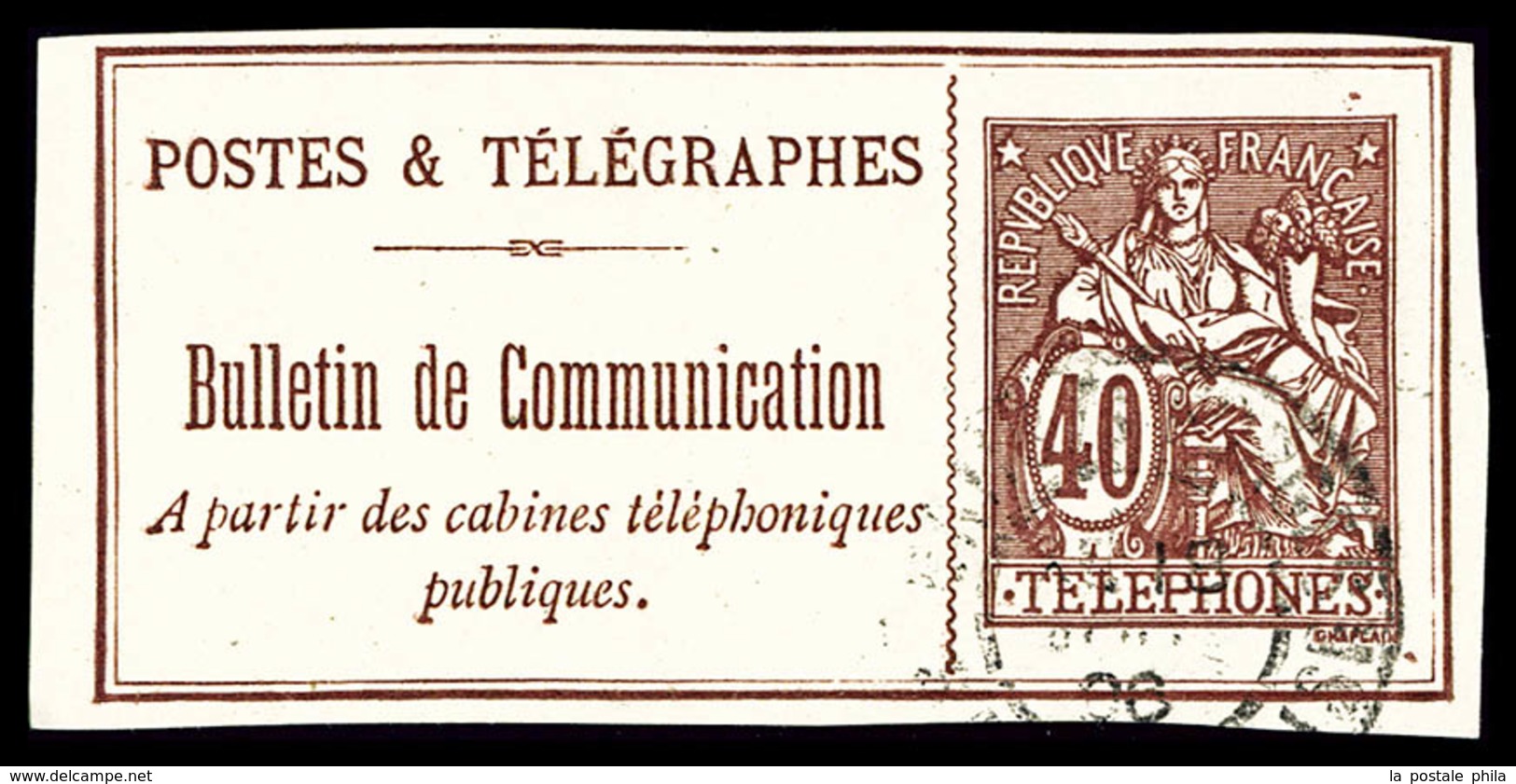 O N°26a, 40c Brun-rouge Non Dentelé, TB  Qualité: O  Cote: 250 Euros - Telegraaf-en Telefoonzegels