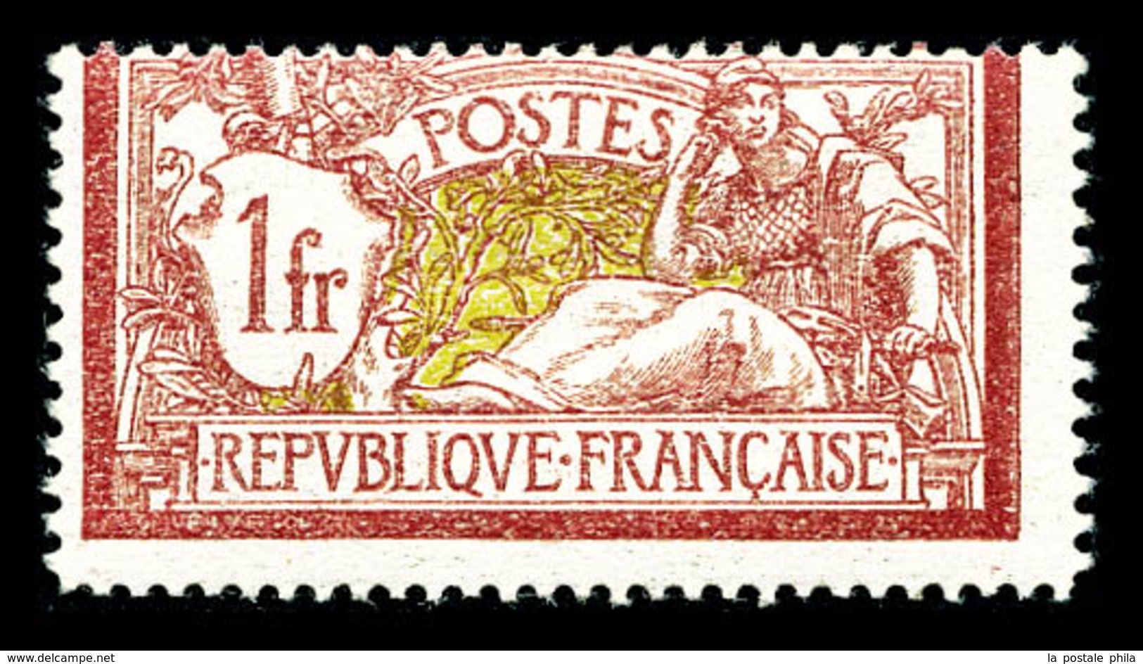 * N°121, Merson 1F: Timbre Plus Petit, Piquage Décalé, TB (certificat)  Qualité: * - Unused Stamps