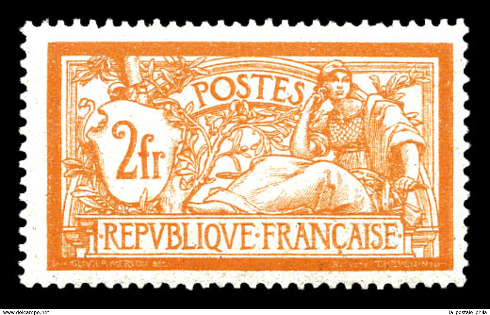 ** N°145d, 2f Merson, Sans Teinte De Fond. TTB (certificat)  Qualité: **  Cote: 600 Euros - Unused Stamps