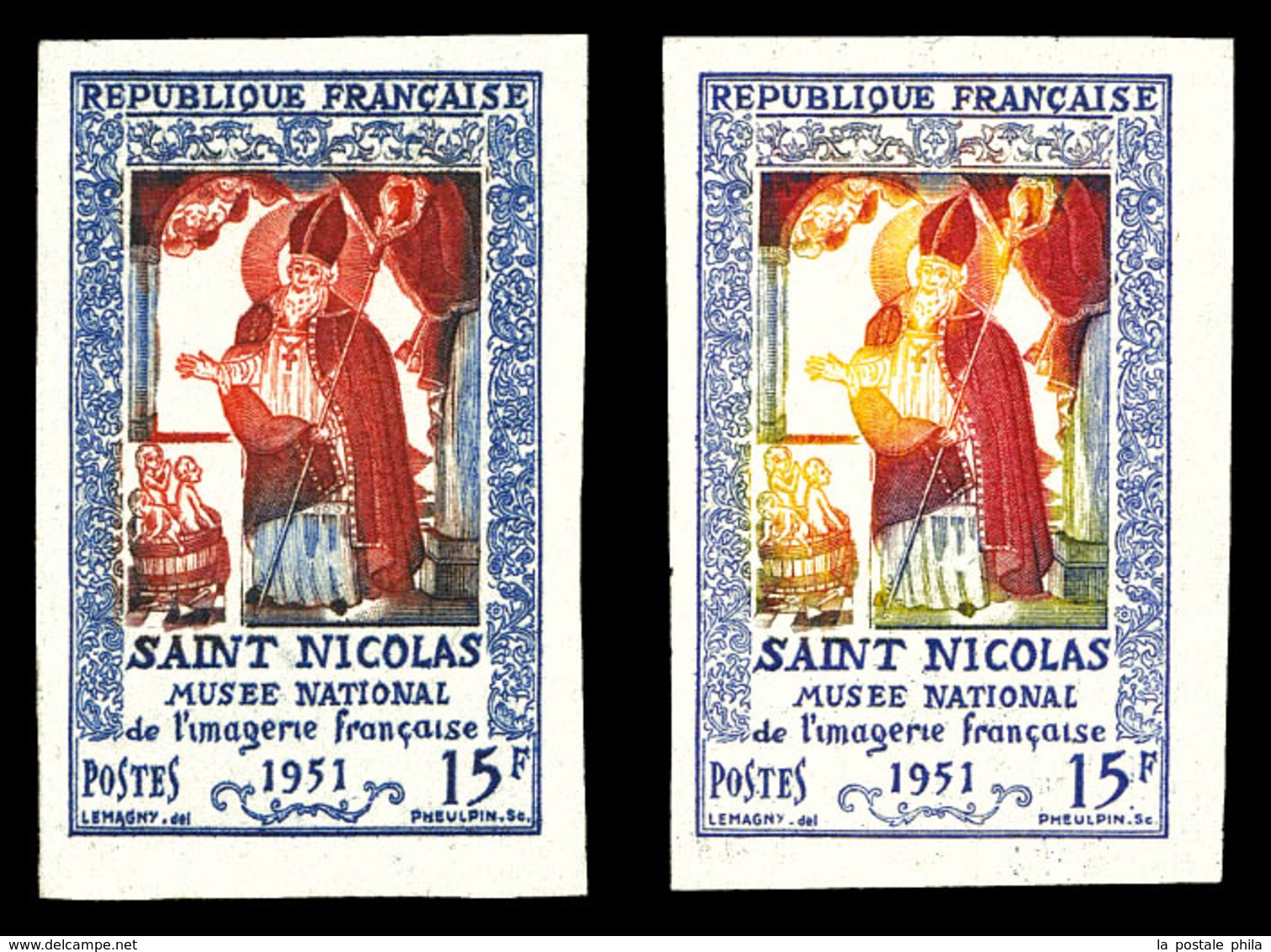 ** N°904, St Nicolas, 2 Exemplaires Multicolores. TB  Qualité: **  Cote: 300 Euros - Andere & Zonder Classificatie