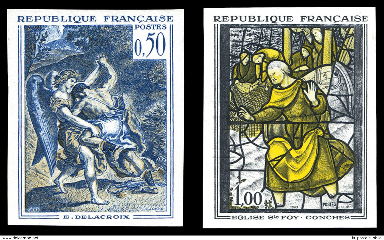 ** N°1376/77, Tableaux De 1963, Paire Multicolore. TB  Qualité: **  Cote: 400 Euros - Andere & Zonder Classificatie