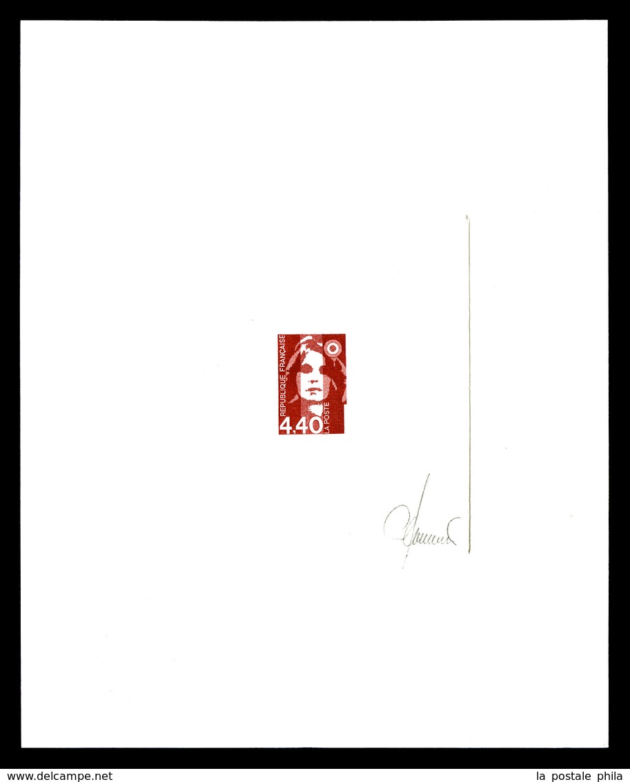 (*) N°2822, 4,40F Briat, épreuve D'artiste En Rouge Signée (ex Collection J.P Comtet). SUPERBE. R.R. (certificat)  Quali - Artistenproeven