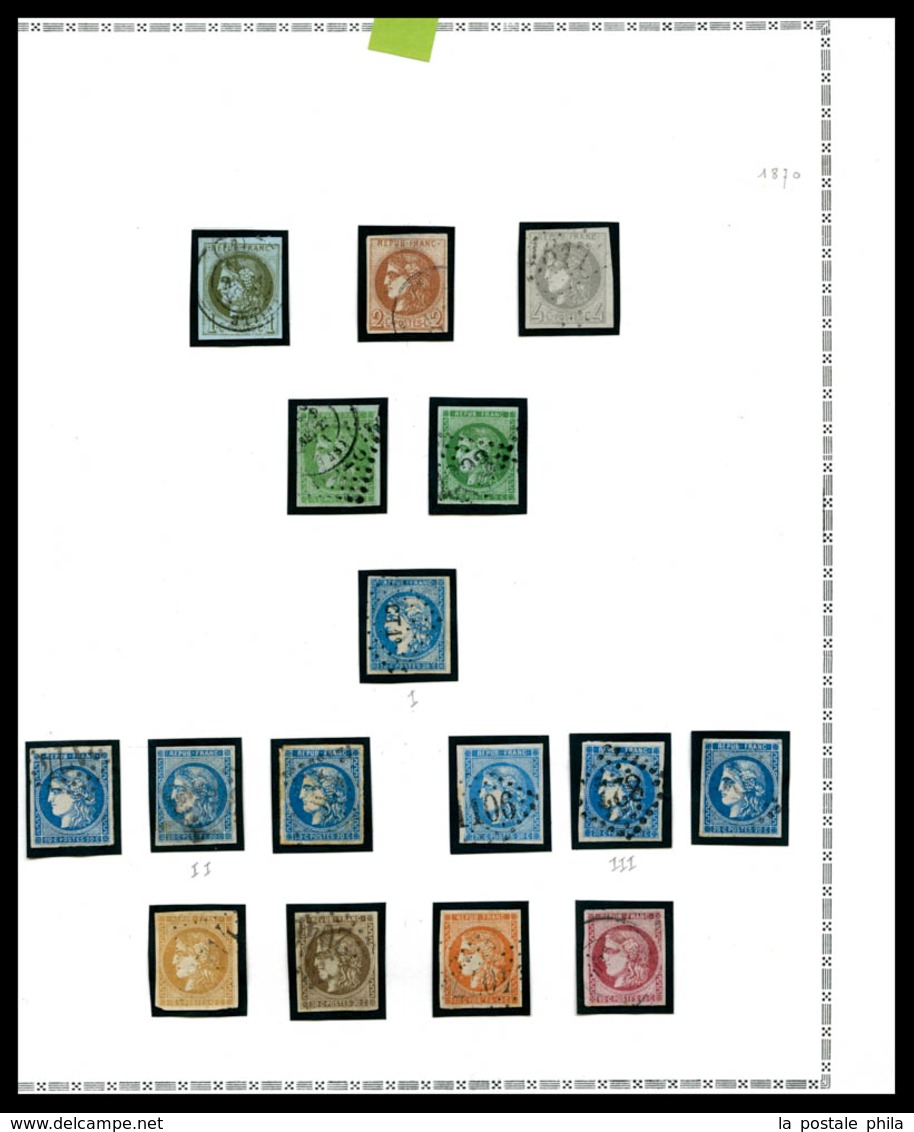 N Collection en 1 volume et un classeur. Bel ensemble de timbres neufs et oblitérés des origines à 1947, Poste, PA, BF e