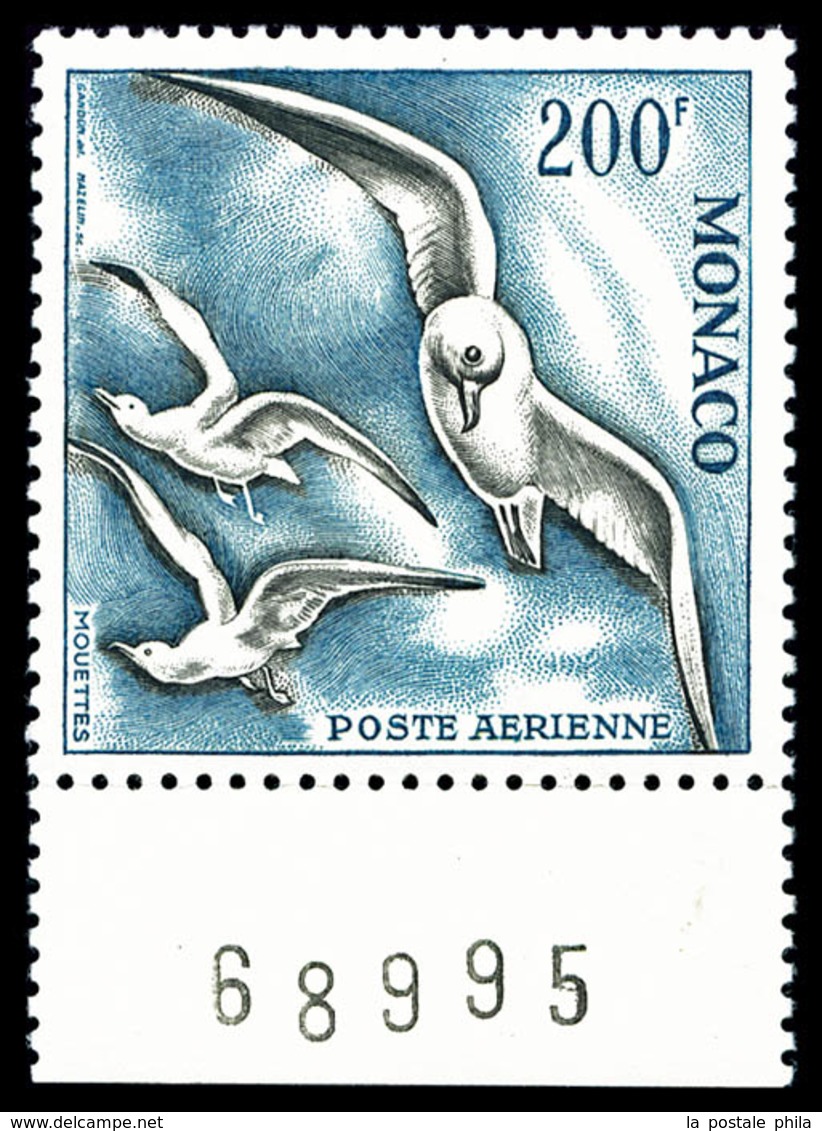 ** MONACO, PA: N°55/58, Série Oiseaux De 1955, TB (certificat)  Qualité: **  Cote: 575 Euros - Airmail