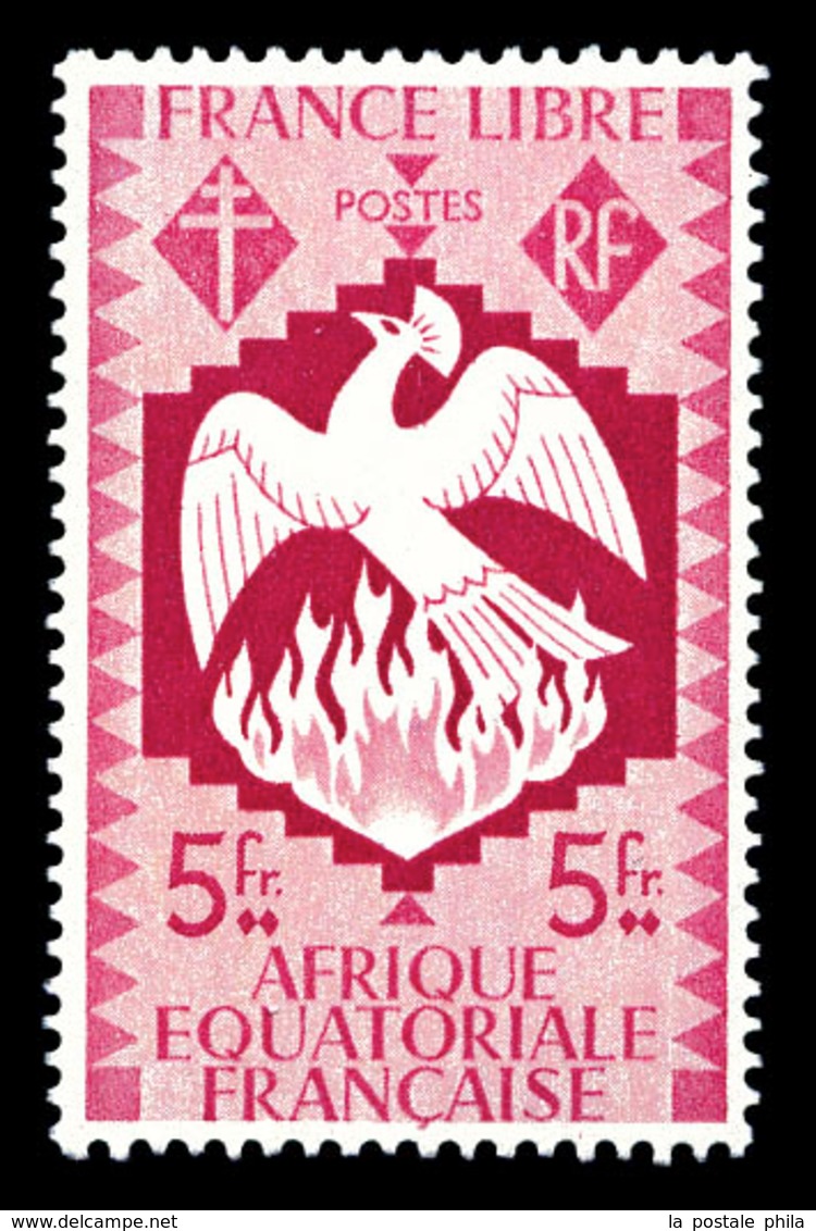 ** AFRIQUE EQUATORIALE, N°152a, Erreur, 5fr Carmin. TTB  Qualité: **  Cote: 288 Euros - Nuovi