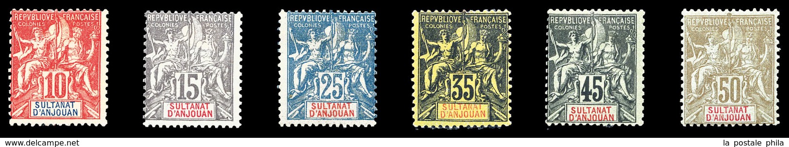 * ANJOUAN, N°14/19, Série Complète TB  Qualité: *  Cote: 325 Euros - Unused Stamps