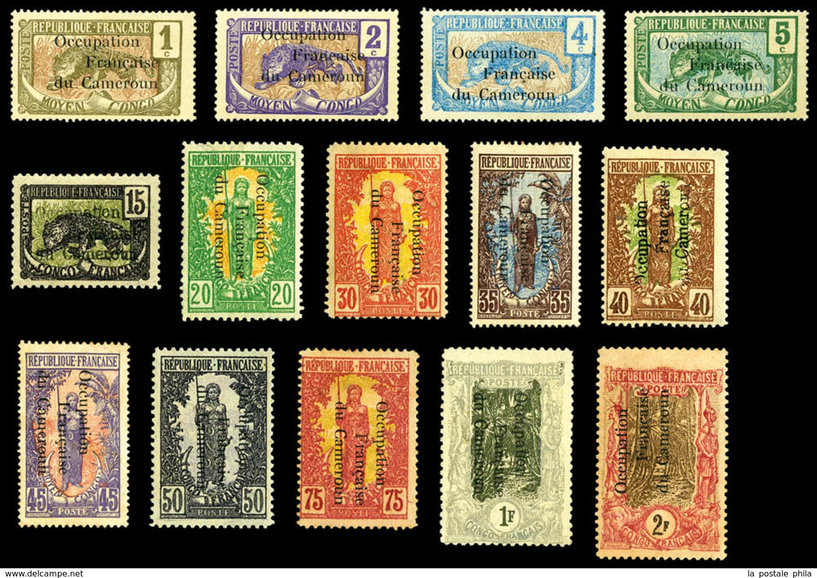 * CAMEROUN, N°53/66, Série Complète. Les 14 Valeurs SUP (signé Brun/certificat)  Qualité: *  Cote: 1670 Euros - Unused Stamps