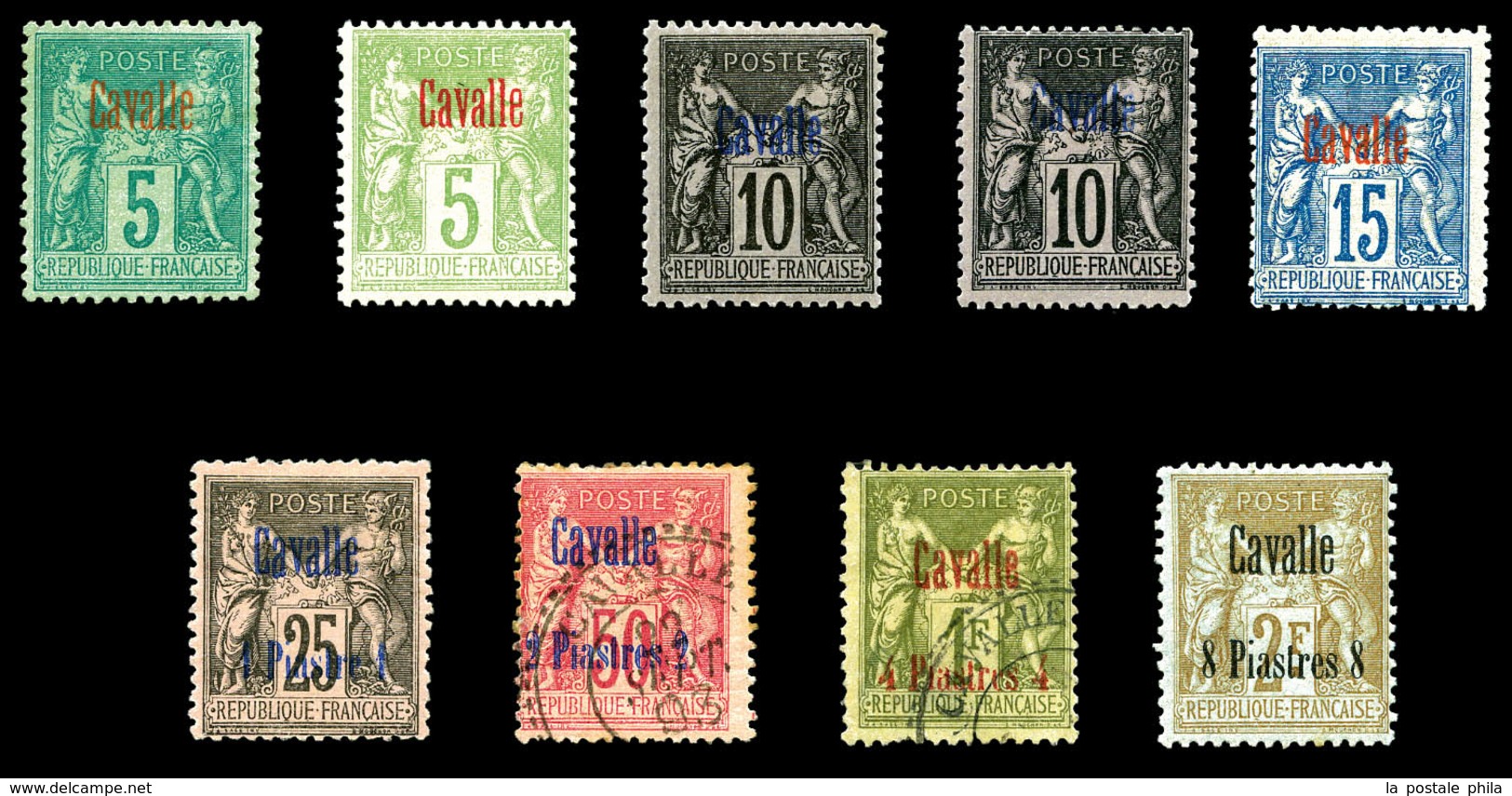 * CANTON, N°1/9, Série De 1901 (7 Et 8 Obl), Surchargée Canton. TB  Qualité: *  Cote: 680 Euros - Unused Stamps