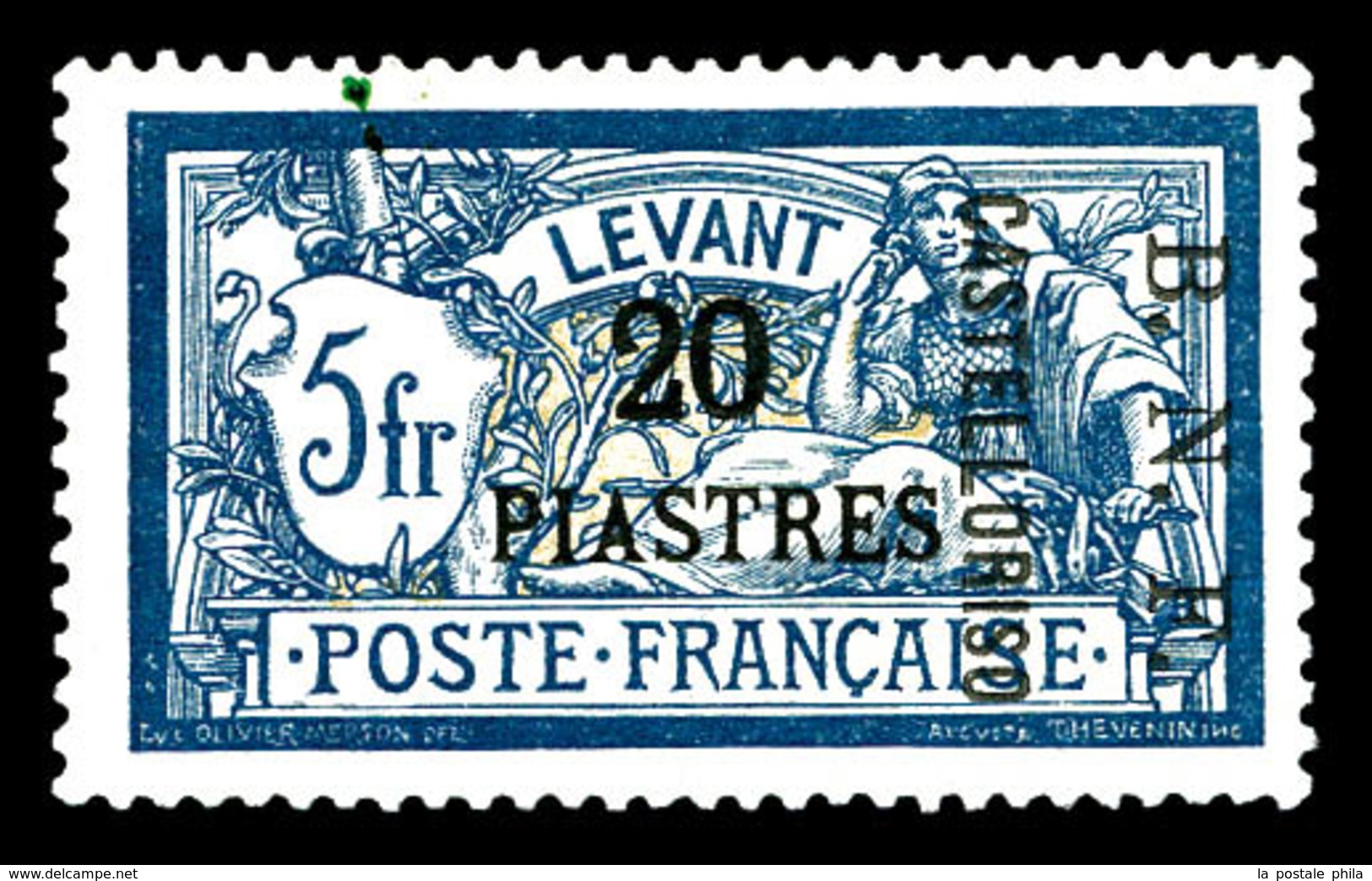 * CASTELLORIZO, N°13aA, 20 Pi Sur 5f, 'S' Au Lieu De 'Z' Dans CASTELLORIZO. TTB (signé Brun/certificat)  Qualité: *  Cot - Unused Stamps