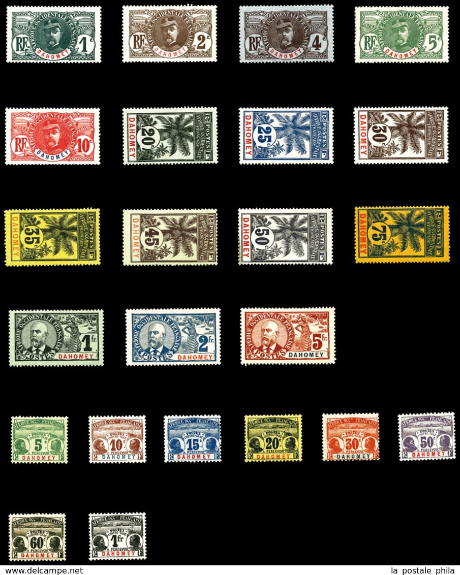 * DAHOMEY, N°18 à 32 +Taxe 1 à 8, Les 2 Séries SUP (certificat)  Qualité: *  Cote: 710 Euros - Unused Stamps