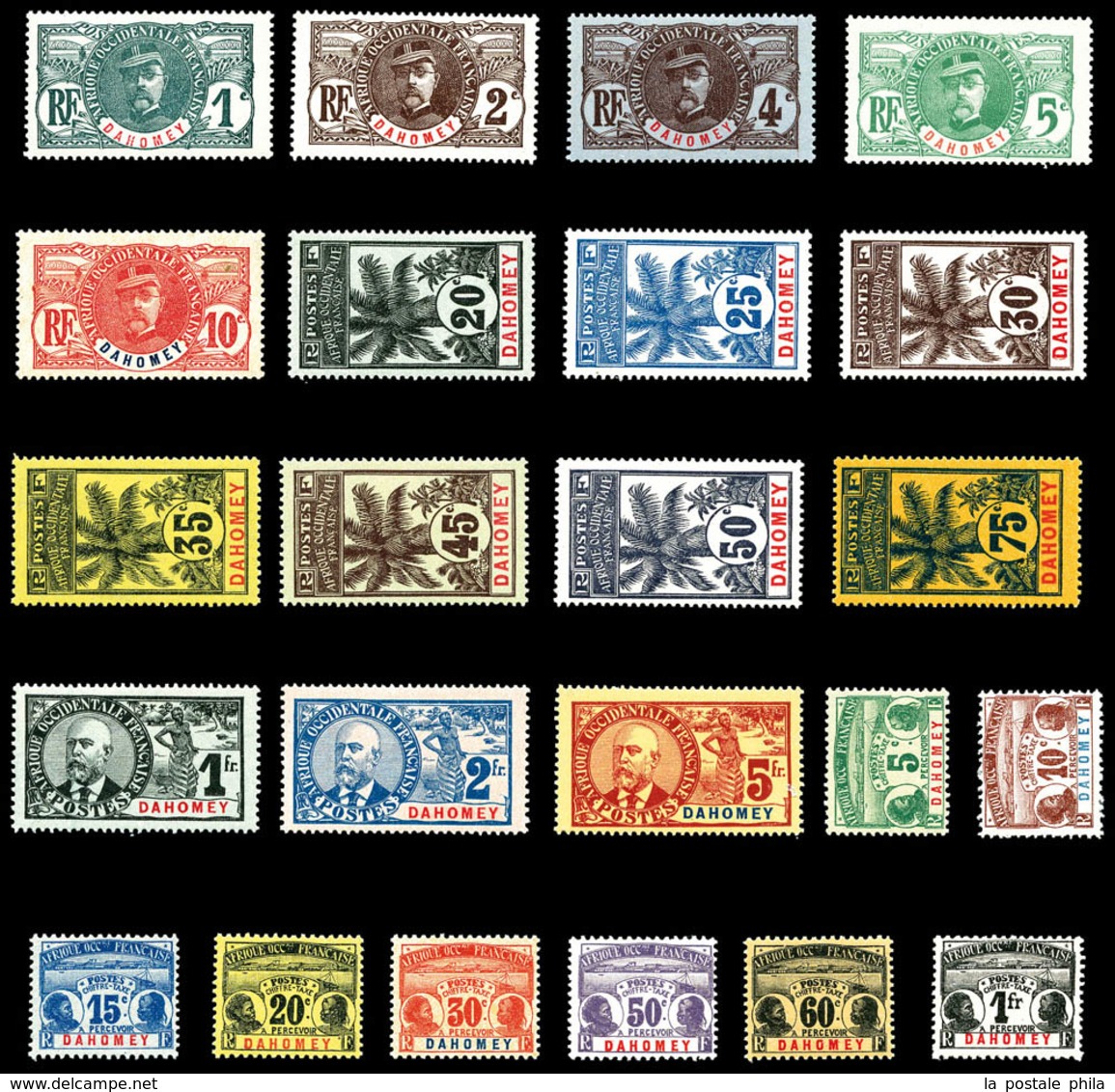 * DAHOMEY, N°18/32, Série Palmiers Et Taxes 1 à 8. TB  Qualité: *  Cote: 711 Euros - Unused Stamps