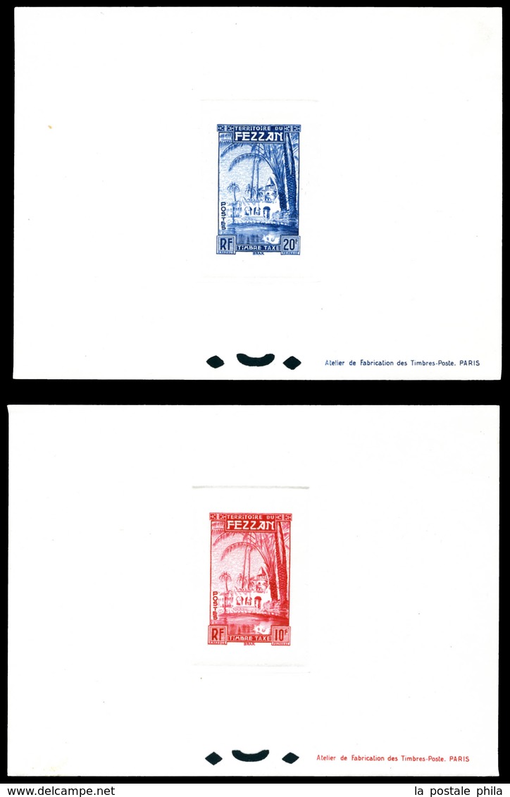 (*) FEZZAN, Taxe: N°6/11, Série Complète En épreuves De Luxe, B/TB  Qualité: (*)  Cote: 150 Euros - Unused Stamps