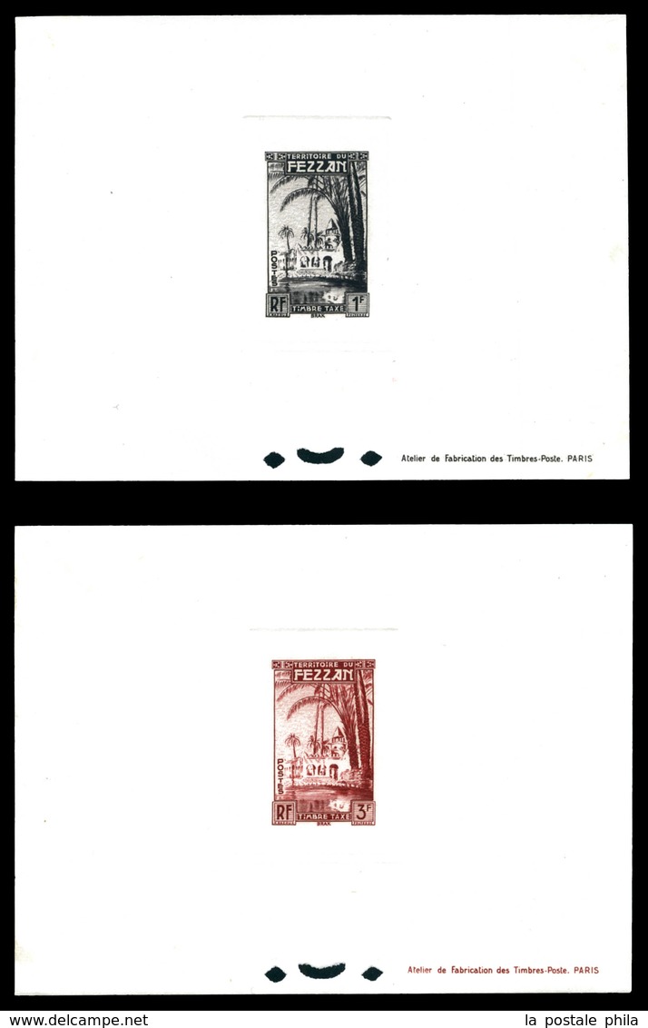 (*) FEZZAN, Taxe: N°6/11, Série Complète En épreuves De Luxe, B/TB  Qualité: (*)  Cote: 150 Euros - Unused Stamps