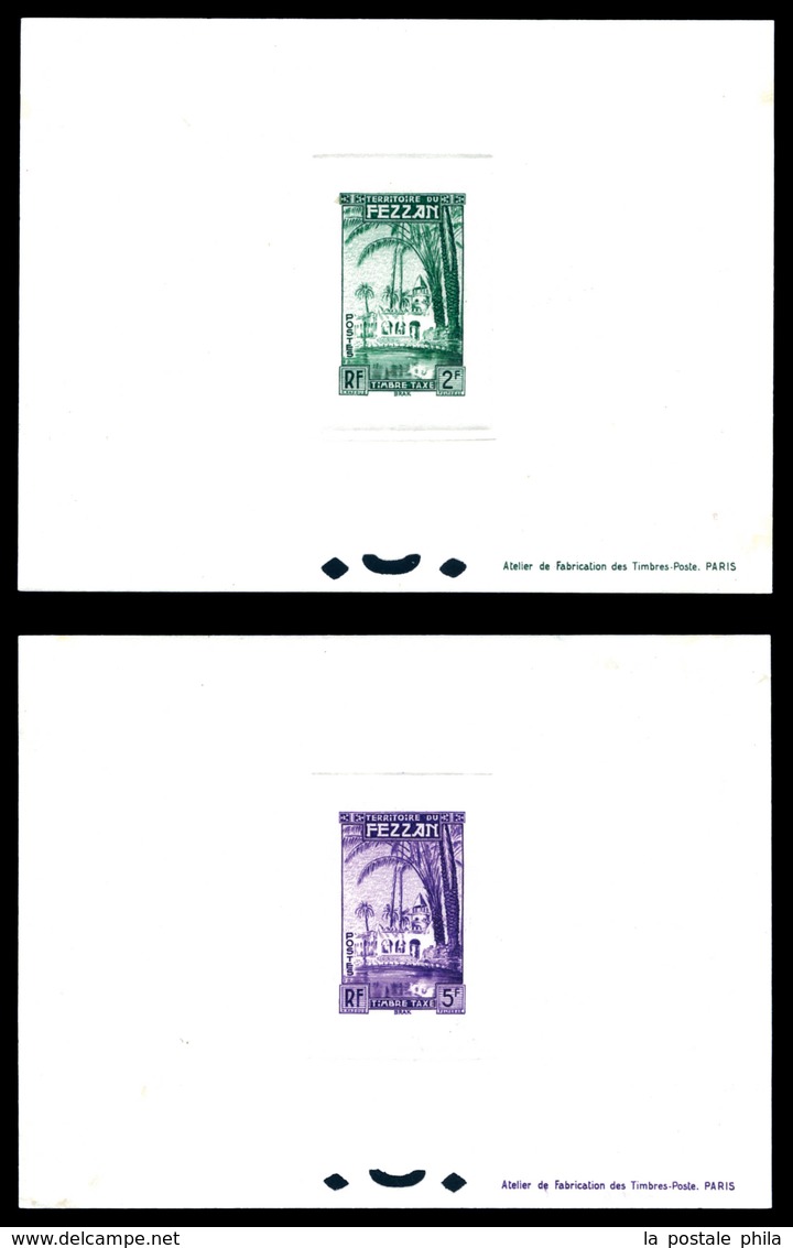 (*) FEZZAN, Taxe: N°6/11, Série Complète En épreuves De Luxe, B/TB  Qualité: (*)  Cote: 150 Euros - Unused Stamps