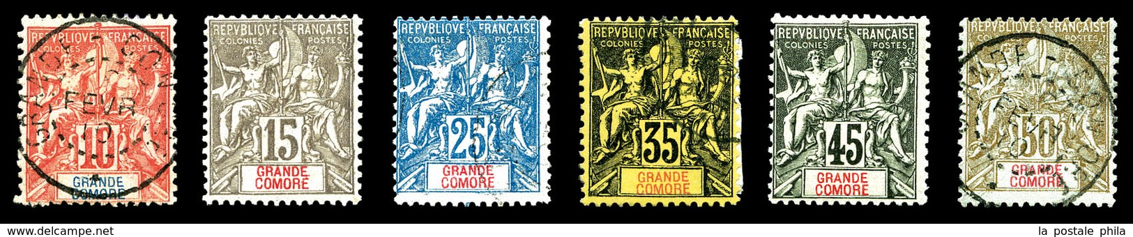 O GRANDE COMORE, N°14/19, Série De1900 (16 Et 18 Neufs*). TB  Qualité: O  Cote: 200 Euros - Neufs