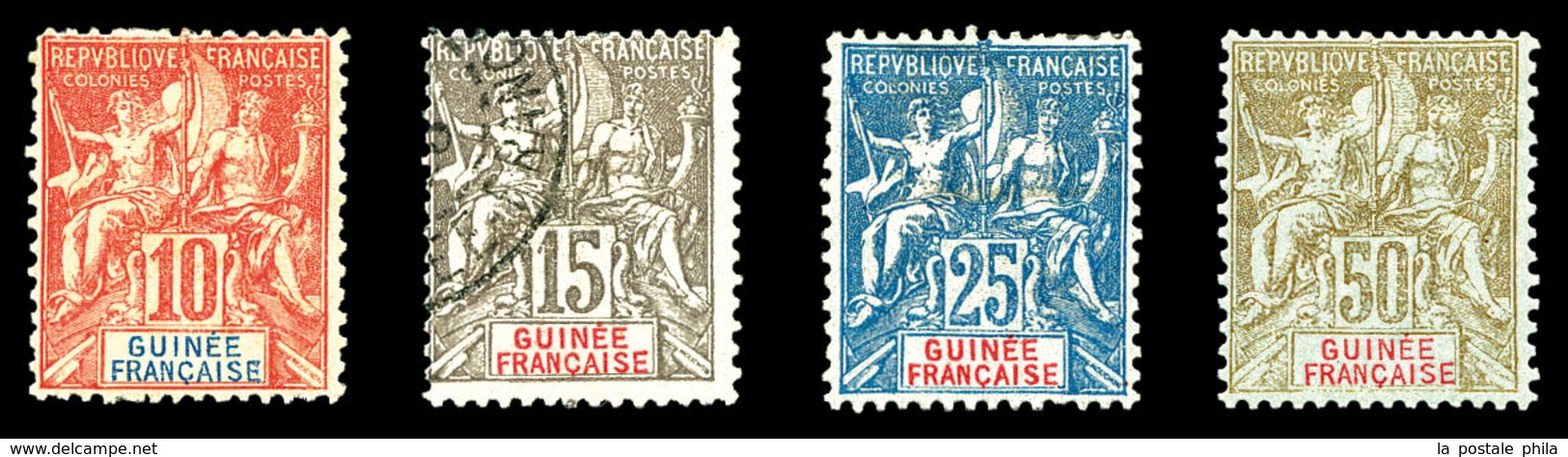 * GUINEE, N°14/17, Série De 1900 (15 Obl. Et 16 Nsg). B/TB  Qualité: *  Cote: 233 Euros - Ongebruikt