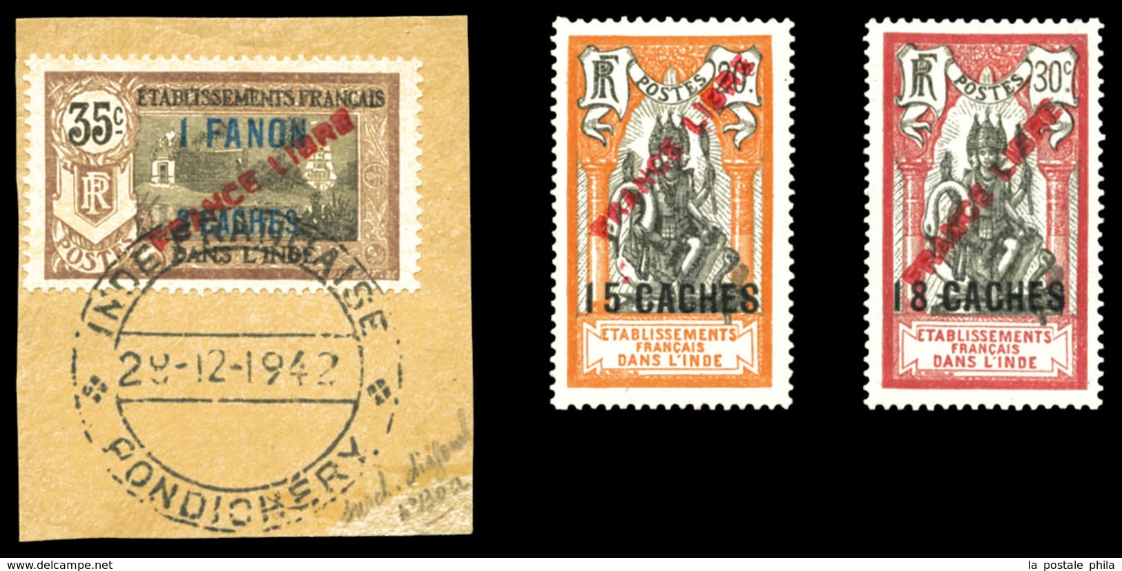 * INDE, N°128/30, Série Complète (N° 130 Obl), Les 3 Valeurs TB  Qualité: *  Cote: 244 Euros - Unused Stamps