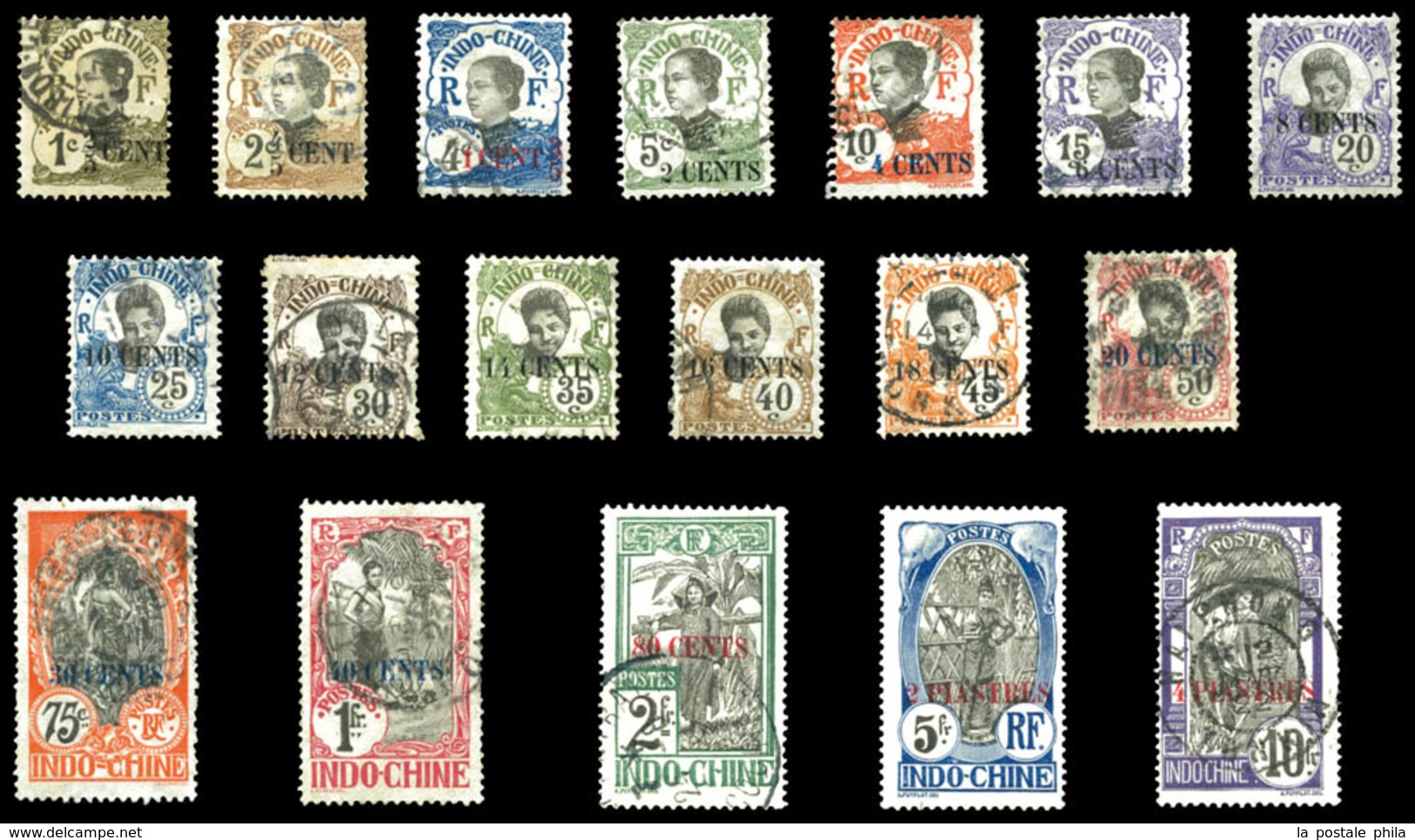 O INDOCHINE, N°41/58, Série Complète Sf N°52 (le 57 *). TB  Qualité: O  Cote: 275 Euros - Used Stamps