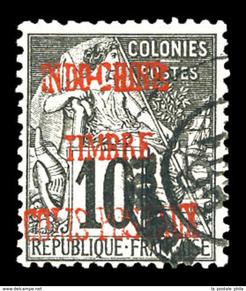 O INDOCHINE, Colis-Postaux: N°2, 10c Noir Sur Lilas Surcharge Vermillon, TB (signé Calves/certificat)  Qualité: O  Cote: - Used Stamps