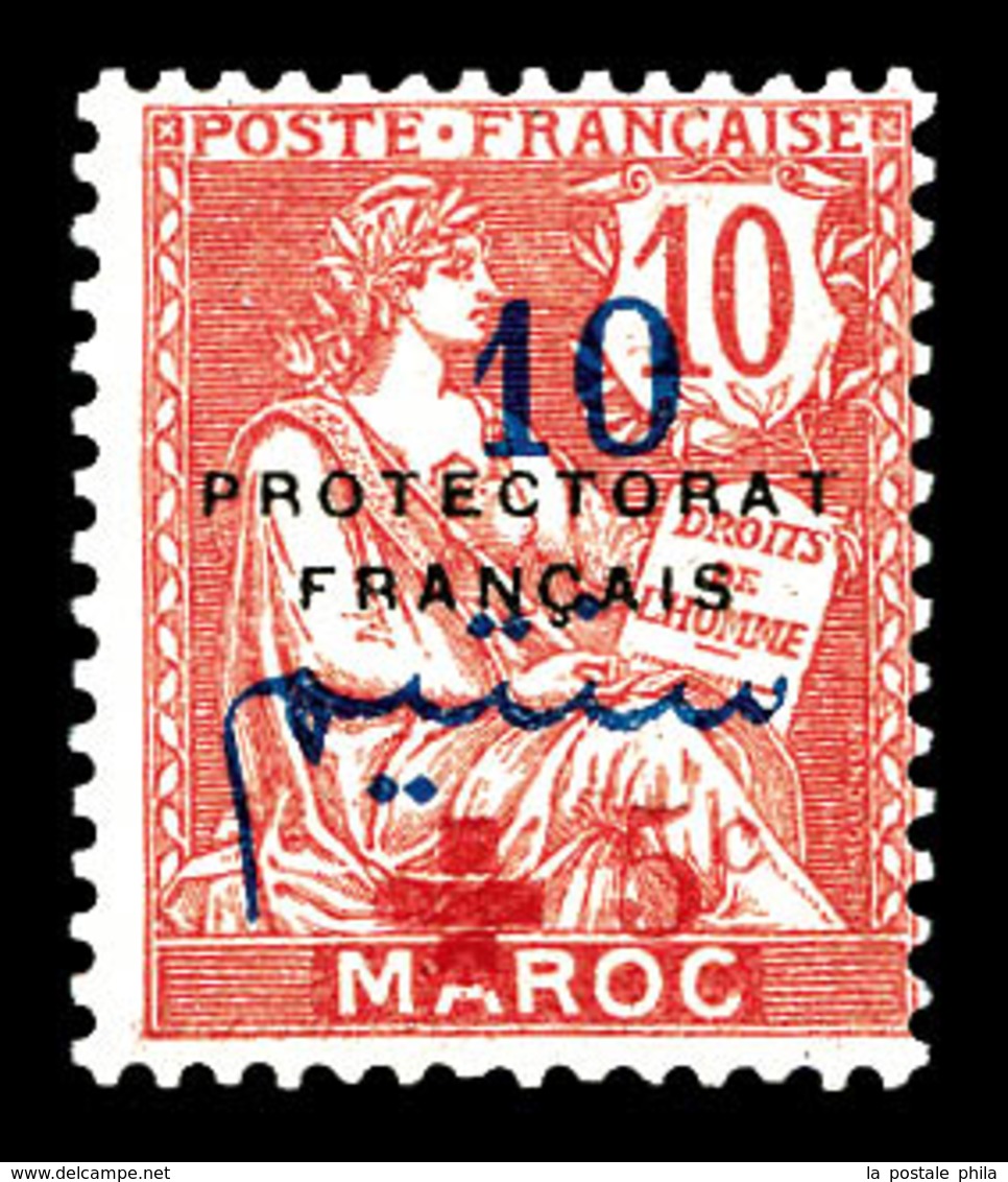 ** MAROC BUREAUX FRANCAIS, N°58, +5c Sur 10c, Fraîcheur Postale, SUP (certificat)  Qualité: **  Cote: 676 Euros - Used Stamps