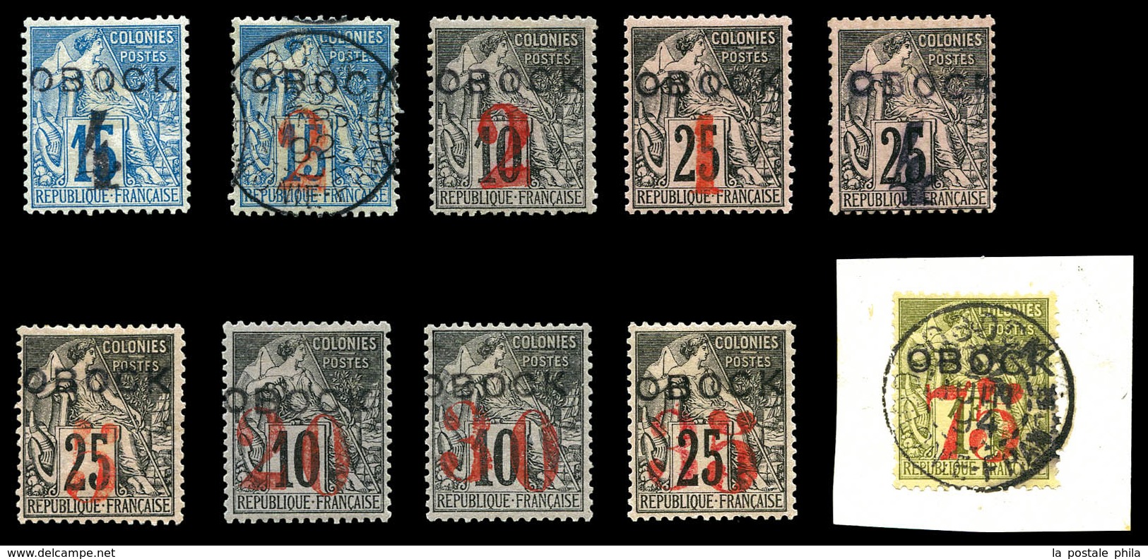 * OBOCK, N°21/30, (N°23 Et 30 Obl), Les 10 Valeurs TB  Qualité: *  Cote: 699 Euros - Used Stamps