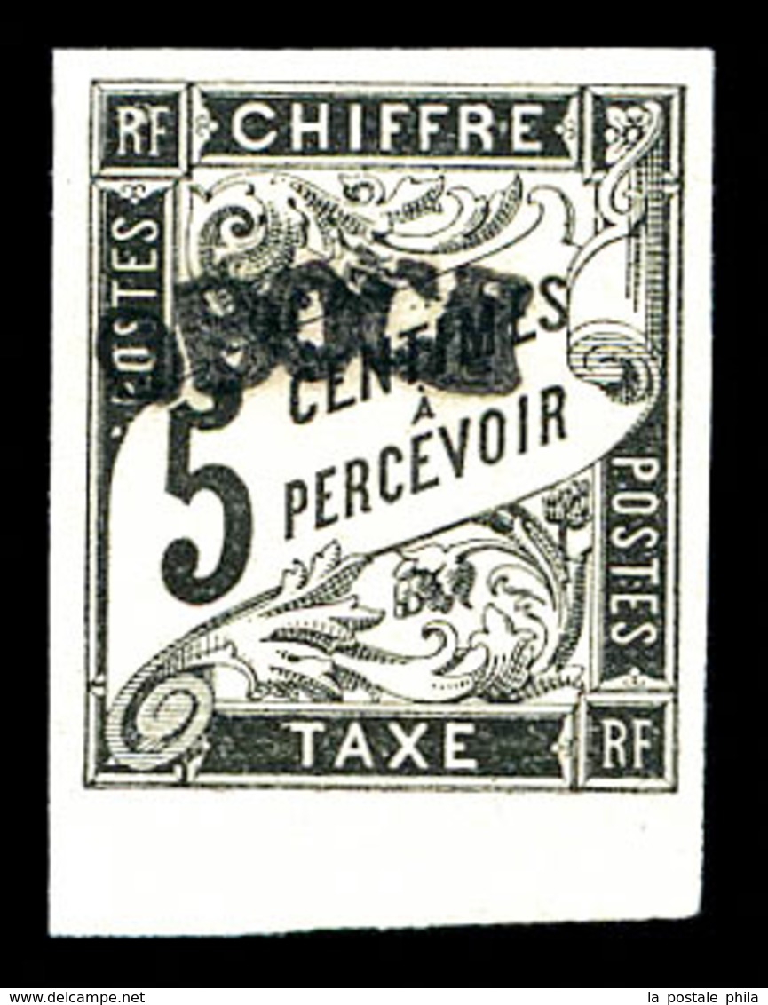 ** OBOCK, Taxe: N°1a, 5c Noir Bdf, TTB (certificat)  Qualité: ** - Used Stamps