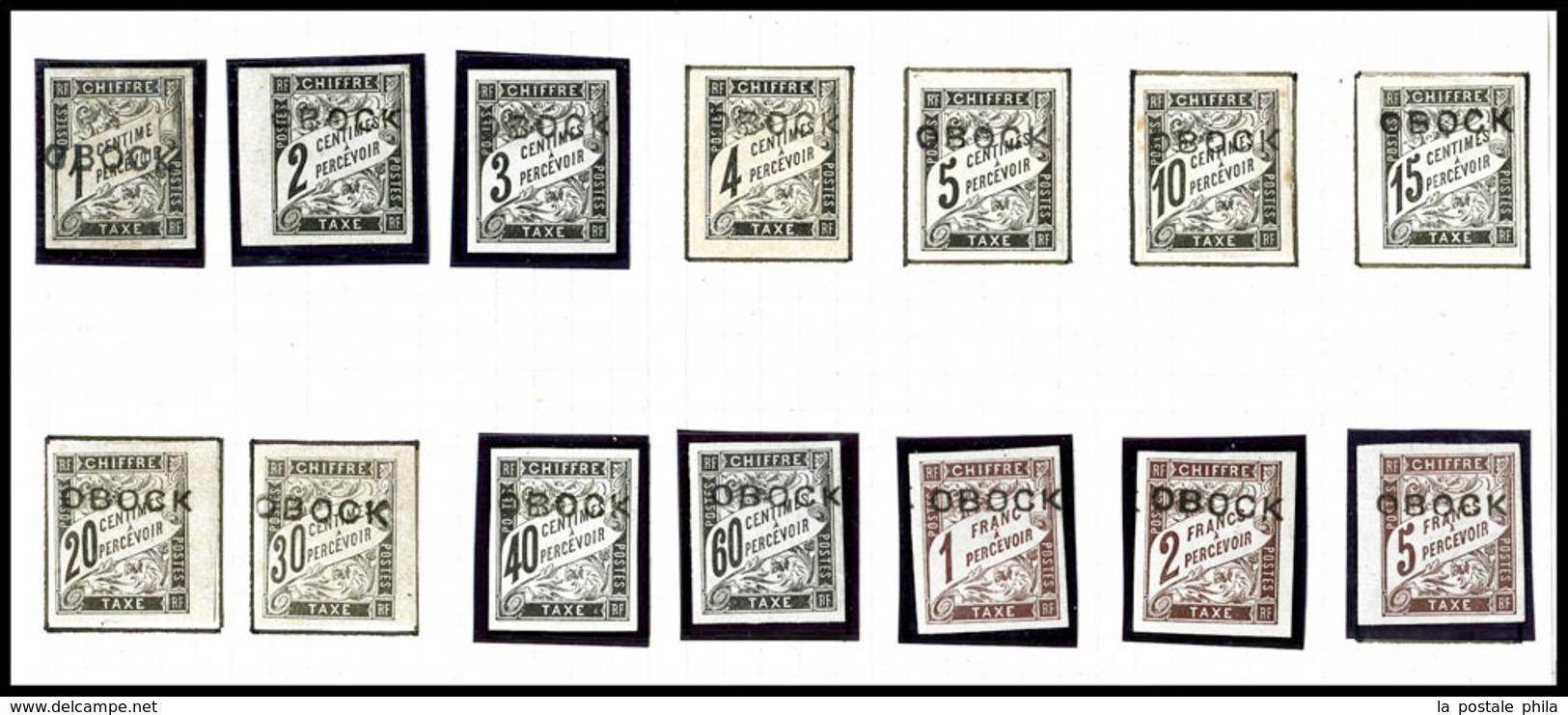 * OBOCK, Taxe: N°5/18, Série Complète, Les 14 Valeurs SUP (signés Brun/certificat)  Qualité: *  Cote: 1730 Euros - Used Stamps