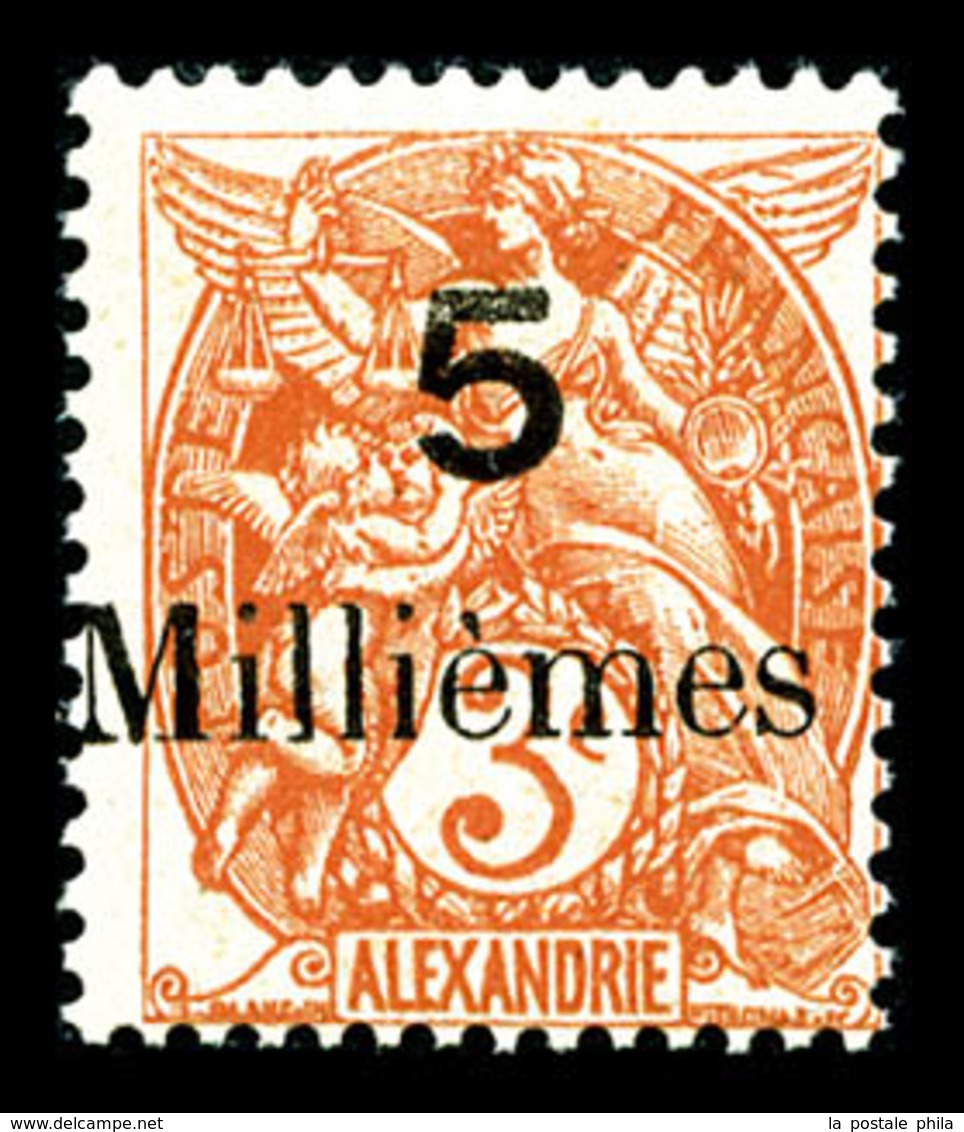 ** PORT SAID, N°38c, 5 Millièmes Surcharge Sur Timbre D'Alexandrie, Fraîcheur Postale, SUP (certificat)  Qualité: **  Co - Used Stamps