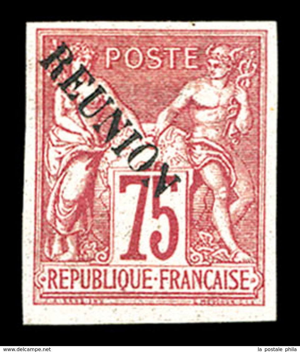 * REUNION, N°15B, 75c Carmin. TTB (signé Brun/certificat)  Qualité: *  Cote: 550 Euros - Unused Stamps