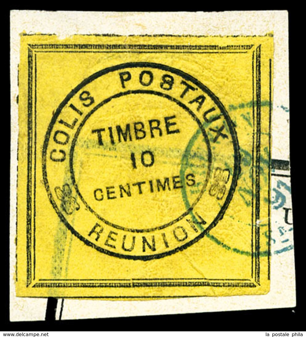 O REUNION, Colis-Postaux: N°1, 10c Cadre Noir Sur Petit Fragment, TB  Qualité: O  Cote: 320 Euros - Unused Stamps