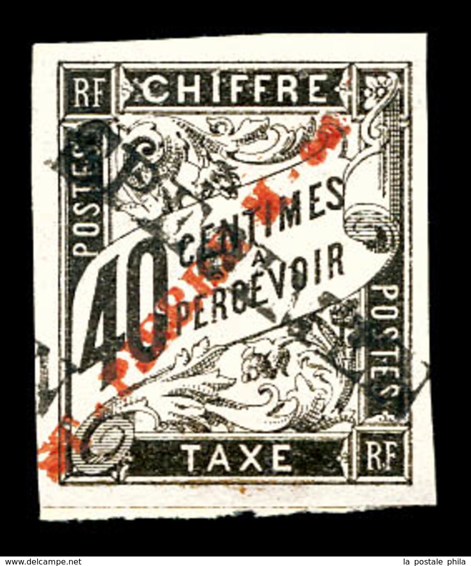 (*) SAINT PIERRE ET MIQUELON, Taxe: N°6, 40c Noir Surchargé 'SPECIMEN' Sur Son Support. SUP. R.R. (certificat)  Qualité: - Used Stamps