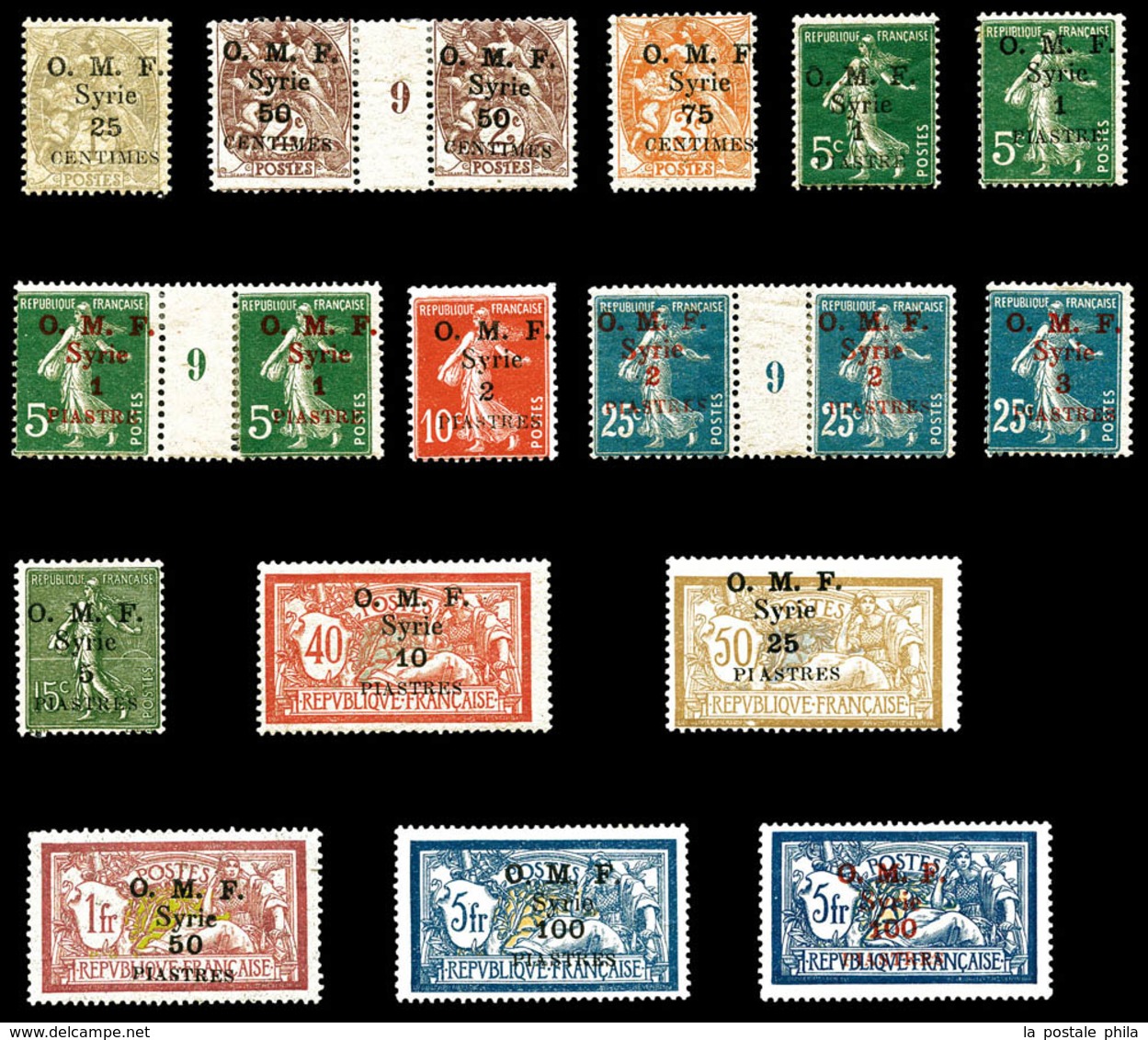 * SYRIE, N°34/44, Série Complète Dont N°32, 34 Et 37 Paires Millésimes. TB  Qualité: *  Cote: 630 Euros - Unused Stamps