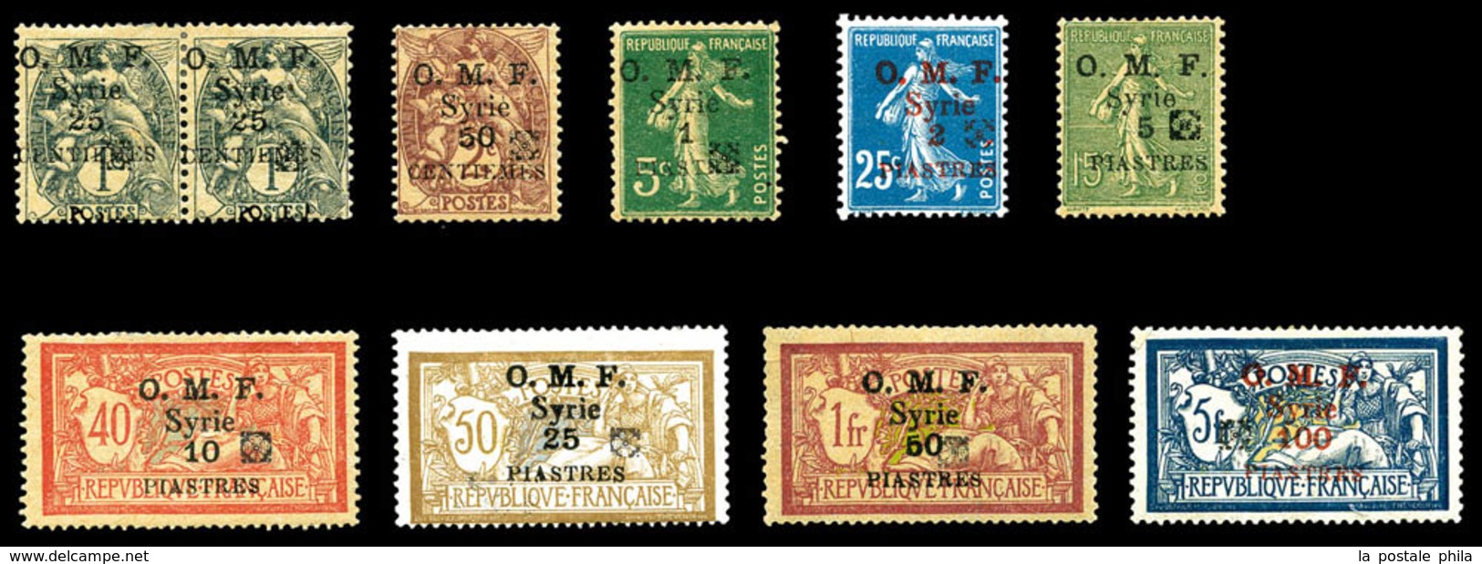 * SYRIE, N°48/56, Série Complète, Les 9 Valeurs TB. R.R. (signés/certificat)  Qualité: *  Cote: 4881 Euros - Unused Stamps