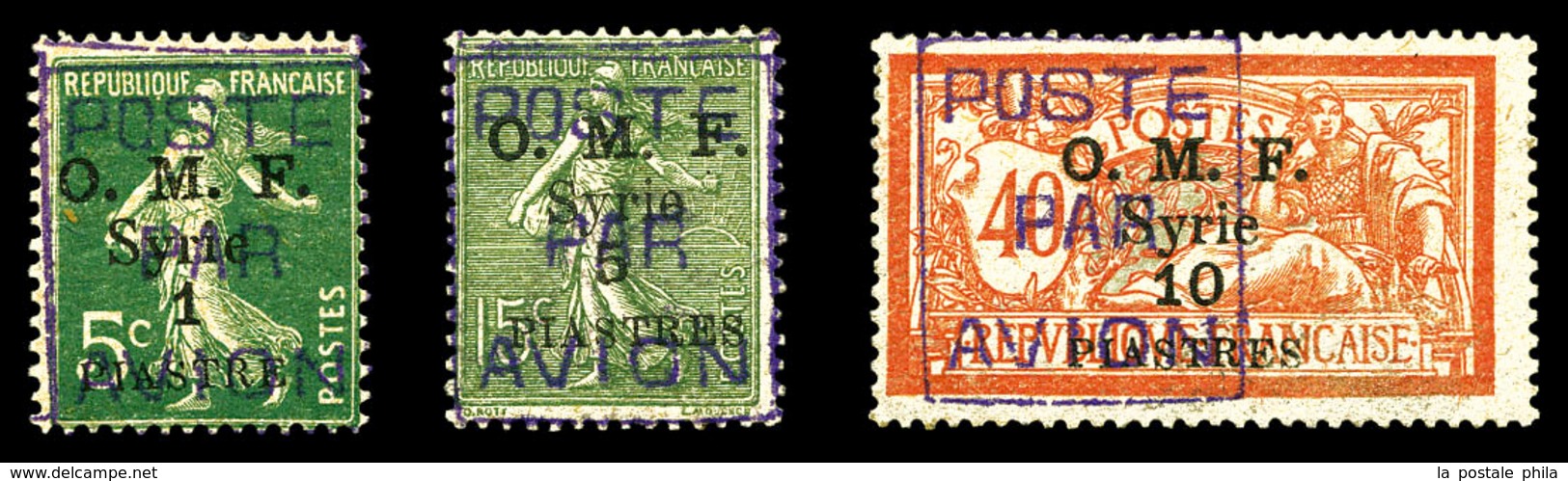 * SYRIE, PA:N°1/3, Les 3 Valeurs SUP (certificat)  Qualité: *  Cote: 1400 Euros - Unused Stamps