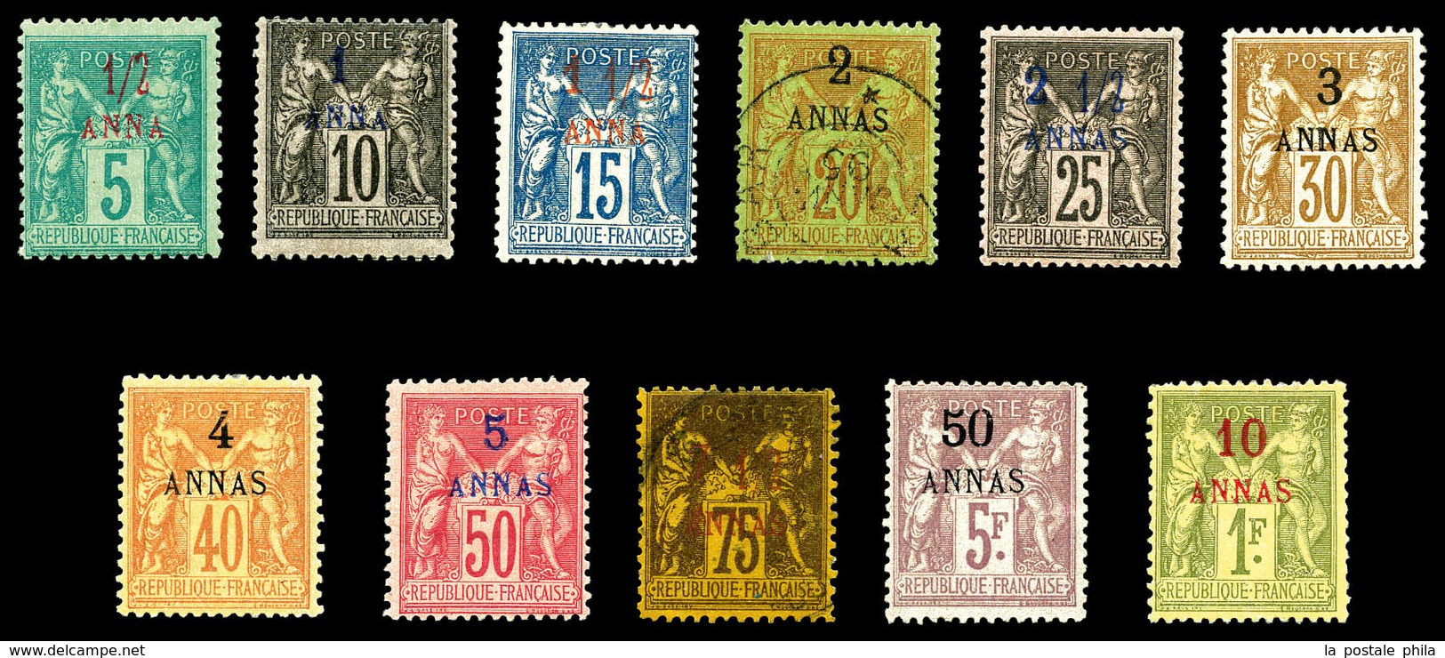 * ZANZIBAR, N°1/11, Série Complète De 1896, N° 4 Et 9 Obl. TB (certificat)  Qualité: *  Cote: 1210 Euros - Nuovi