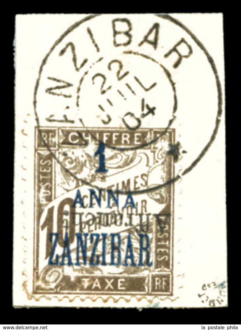 O ZANZIBAR, N°69ab, 1a Sur 10c , Surcharge Renversée. SUP (certificat)  Qualité: O  Cote: 1500 Euros - Unused Stamps