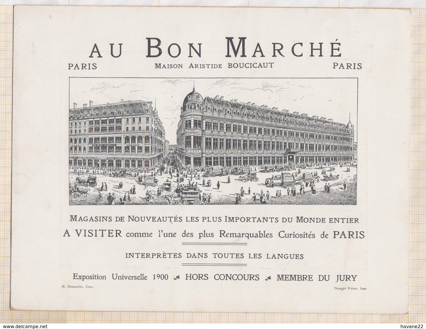 810207 GM CHROMO AU BON MARCHE LA MUSETTE WATTEAU - Au Bon Marché