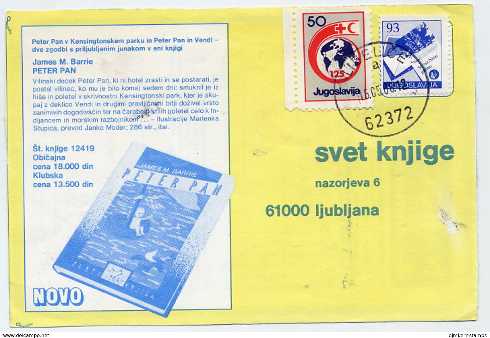YUGOSLAVIA 1988 Commercial Postcard With Red Cross Week 50d Tax.  Michel ZZM154 - Beneficenza