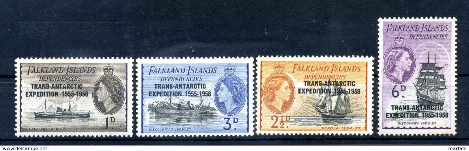 1956 FALKLAND DEPENDENCIES (Shetlands Du Sud) Yv. 66/69 SET MNH ** - Altri & Non Classificati